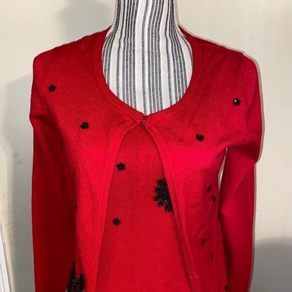 BCBG MAXAZRIA WOMENS SWEATER WITH MATCHING CARDIGAN SIZE S - Picture 3 of 7